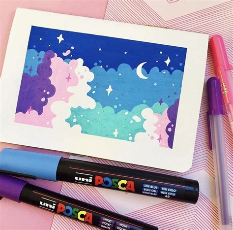 cute things to draw with markers|simple drawings using markers.